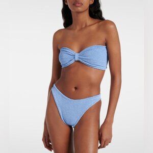 NWT Hunza G Jean Bandeau Bikini Cornflower Blue | One Size